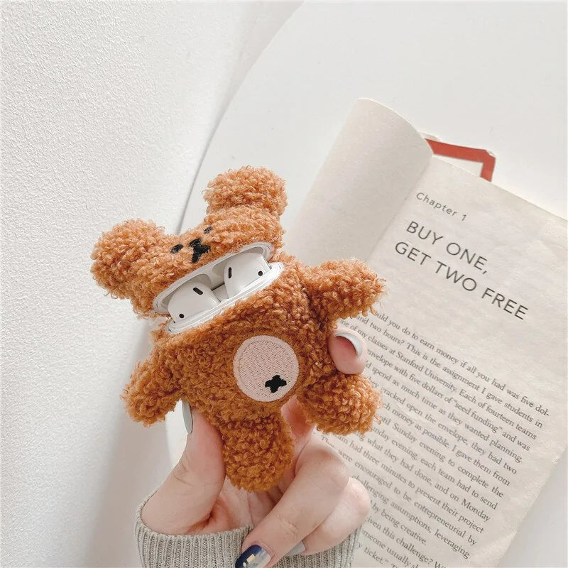 3D Cartoon Bear AirPods Case